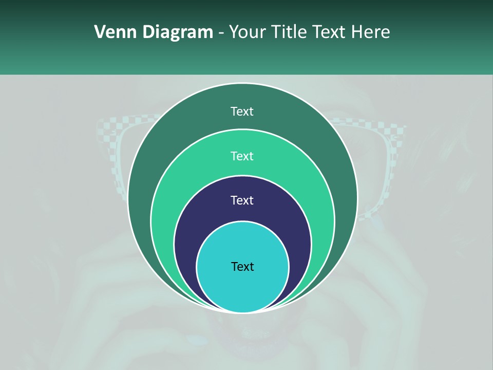 A Woman Wearing Glasses With A Checkered Pattern On Her Face PowerPoint Template