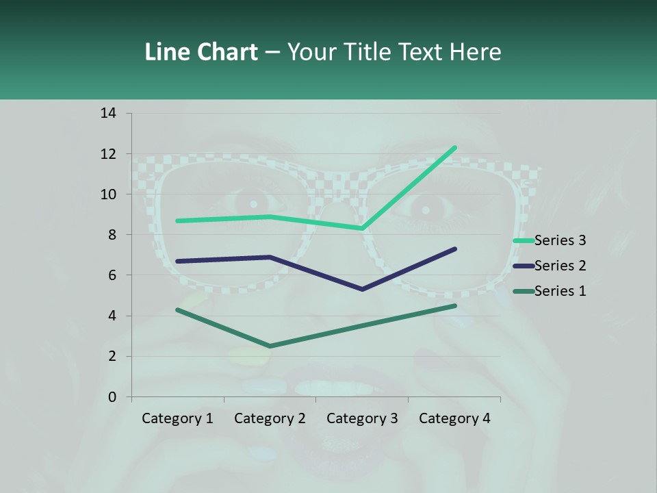 A Woman Wearing Glasses With A Checkered Pattern On Her Face PowerPoint Template