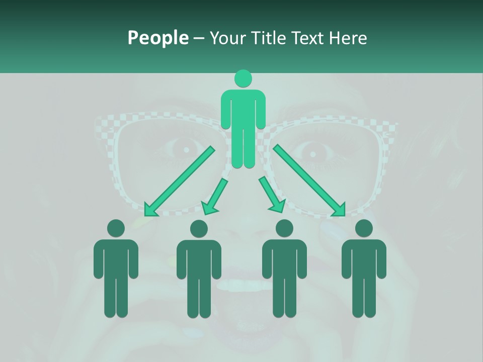 A Woman Wearing Glasses With A Checkered Pattern On Her Face PowerPoint Template