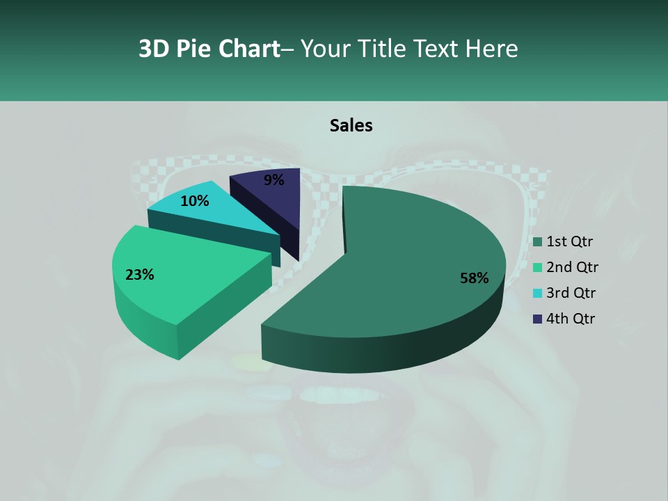 A Woman Wearing Glasses With A Checkered Pattern On Her Face PowerPoint Template