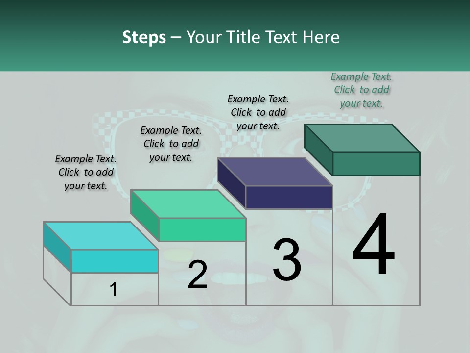 A Woman Wearing Glasses With A Checkered Pattern On Her Face PowerPoint Template