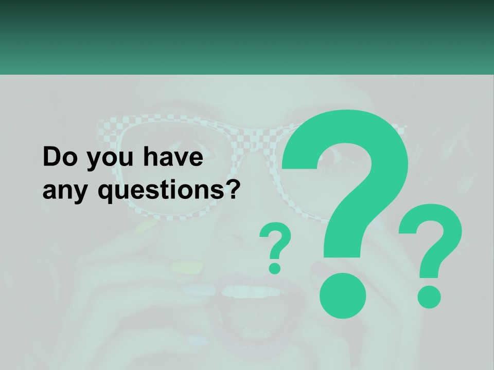 A Woman Wearing Glasses With A Checkered Pattern On Her Face PowerPoint Template