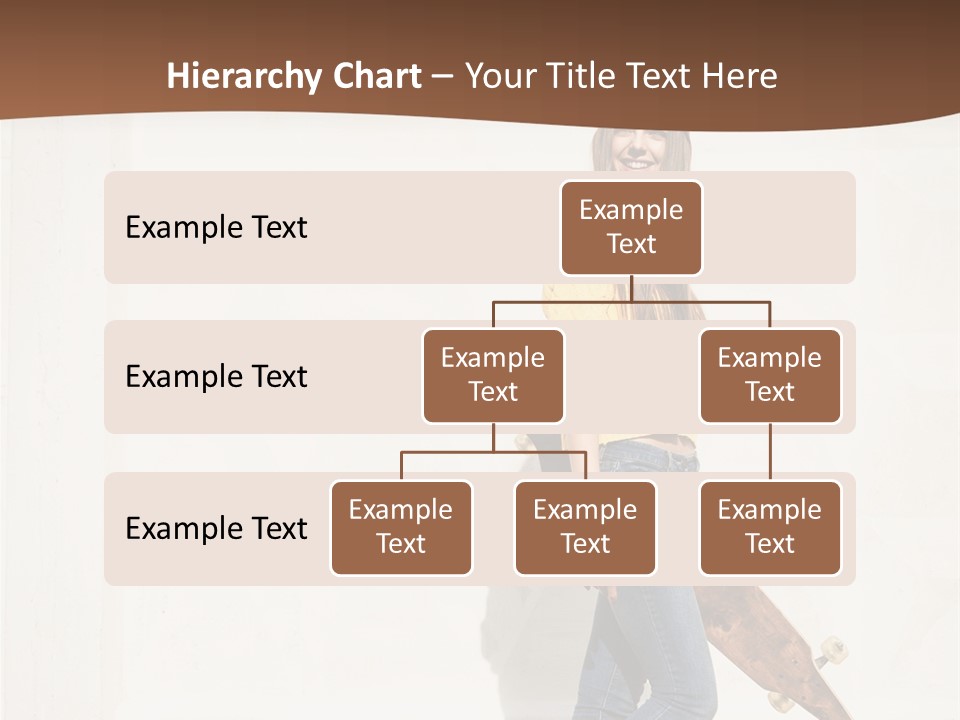 A Woman With A Skateboard Is Smiling For The Camera PowerPoint Template