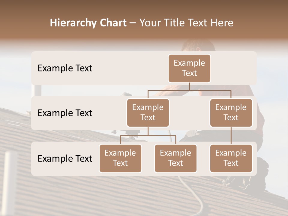 A Man Working On A Roof With A Power Drill PowerPoint Template