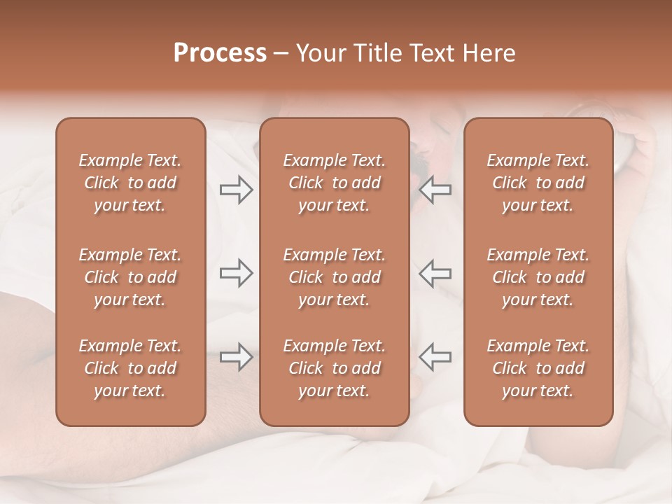 A Man Sleeping In Bed With A Clock In His Hand PowerPoint Template