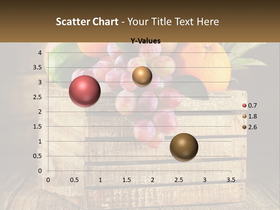 A Wooden Crate Filled With Fruit On Top Of A Wooden Table PowerPoint Template