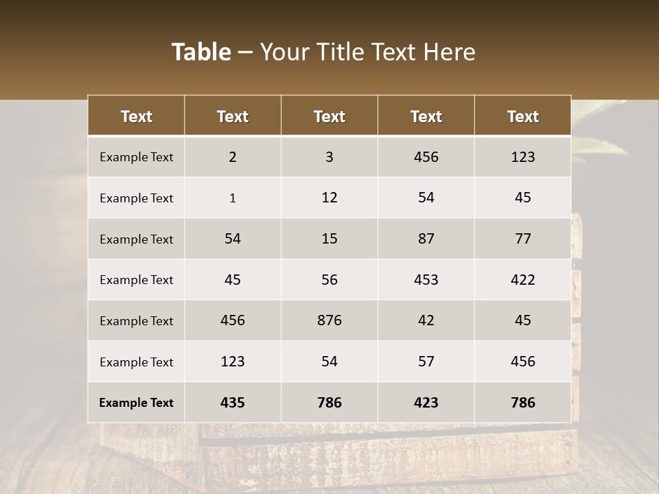 A Wooden Crate Filled With Fruit On Top Of A Wooden Table PowerPoint Template