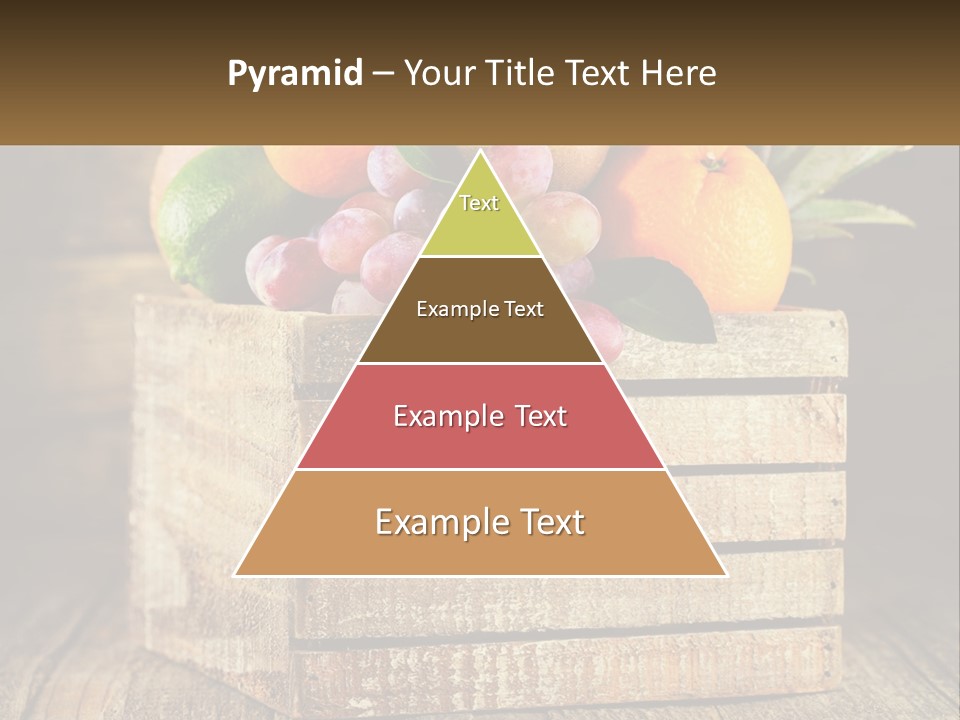 A Wooden Crate Filled With Fruit On Top Of A Wooden Table PowerPoint Template