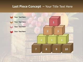 A Wooden Crate Filled With Fruit On Top Of A Wooden Table PowerPoint Template
