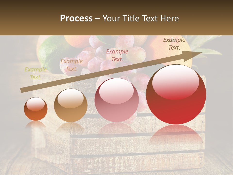 A Wooden Crate Filled With Fruit On Top Of A Wooden Table PowerPoint Template