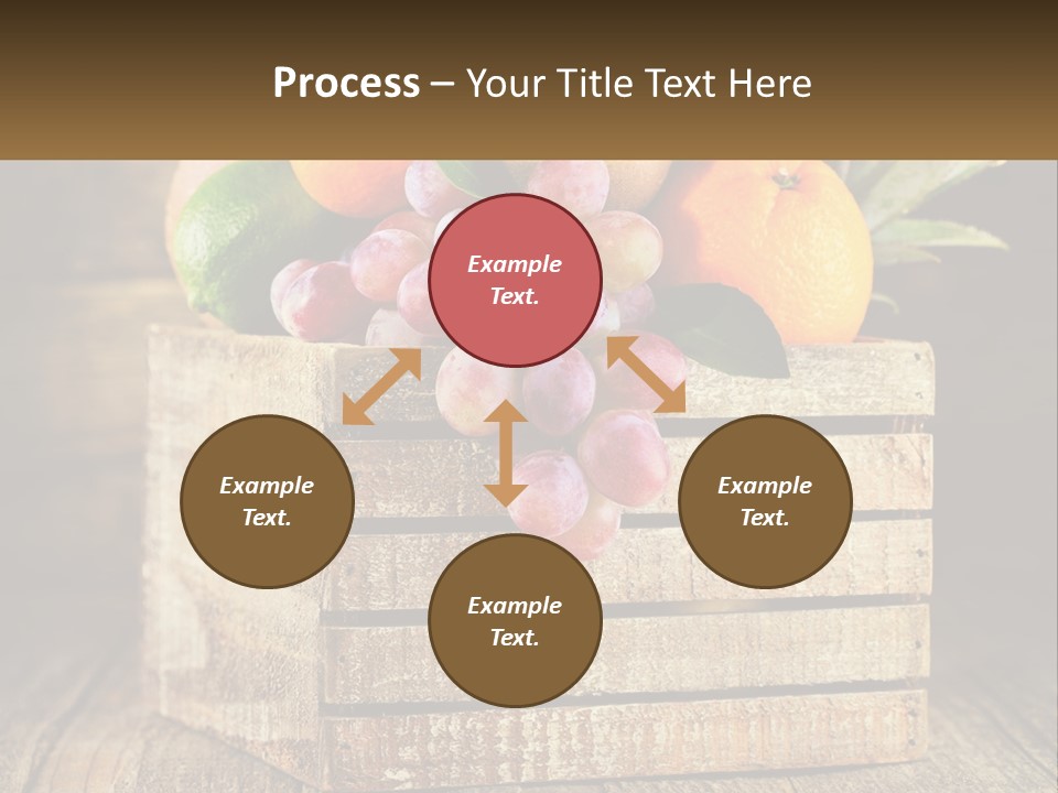 A Wooden Crate Filled With Fruit On Top Of A Wooden Table PowerPoint Template