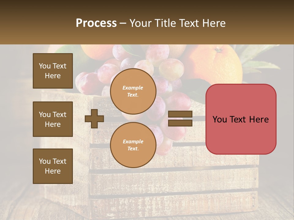 A Wooden Crate Filled With Fruit On Top Of A Wooden Table PowerPoint Template