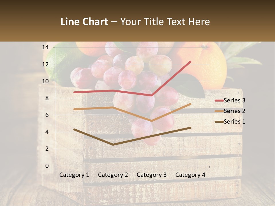 A Wooden Crate Filled With Fruit On Top Of A Wooden Table PowerPoint Template