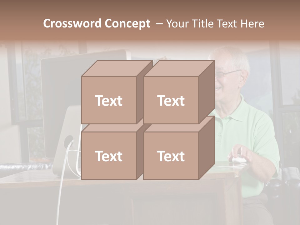 A Man And A Woman Sitting In Front Of A Computer PowerPoint Template