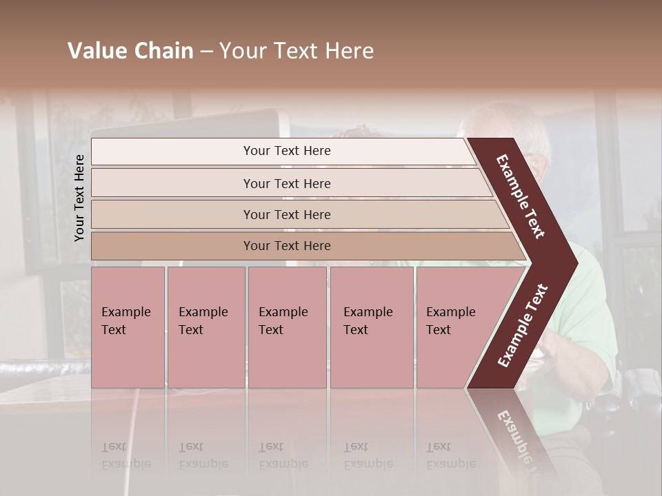 A Man And A Woman Sitting In Front Of A Computer PowerPoint Template