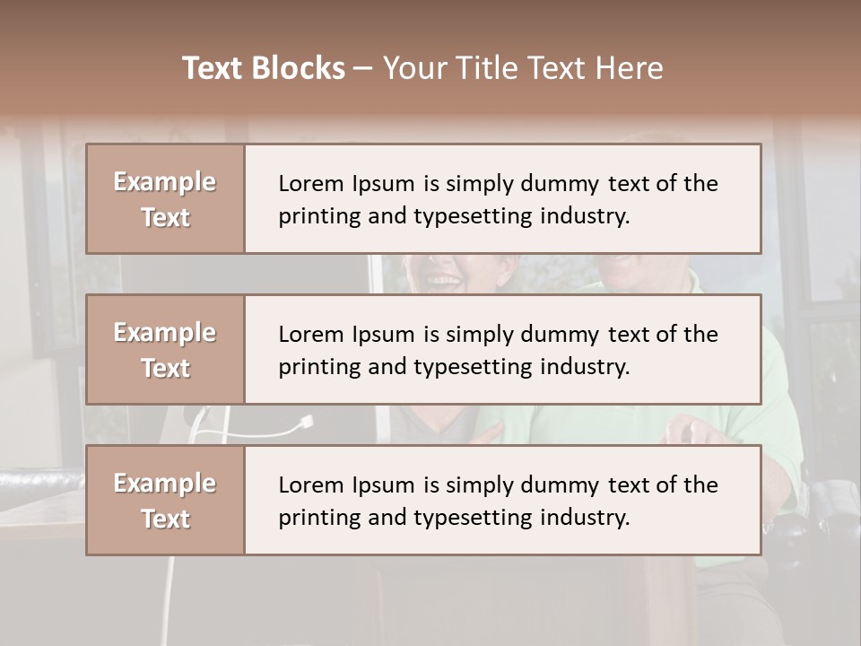 A Man And A Woman Sitting In Front Of A Computer PowerPoint Template