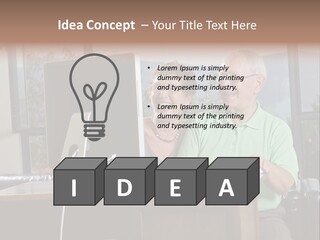 A Man And A Woman Sitting In Front Of A Computer PowerPoint Template