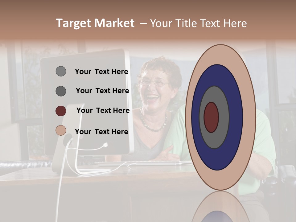 A Man And A Woman Sitting In Front Of A Computer PowerPoint Template