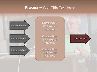 A Man And A Woman Sitting In Front Of A Computer PowerPoint Template