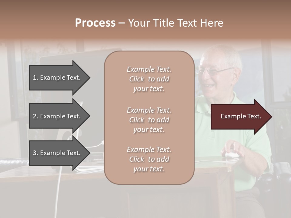 A Man And A Woman Sitting In Front Of A Computer PowerPoint Template