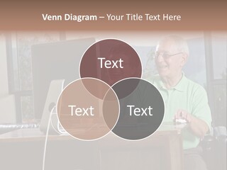 A Man And A Woman Sitting In Front Of A Computer PowerPoint Template