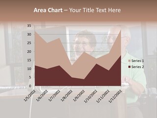 A Man And A Woman Sitting In Front Of A Computer PowerPoint Template