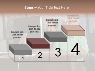 A Man And A Woman Sitting In Front Of A Computer PowerPoint Template