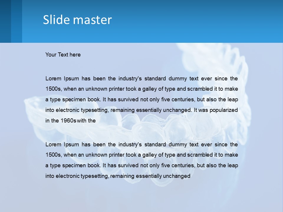 A Clear Plastic Toothbrush Holder On A Blue Background PowerPoint Template