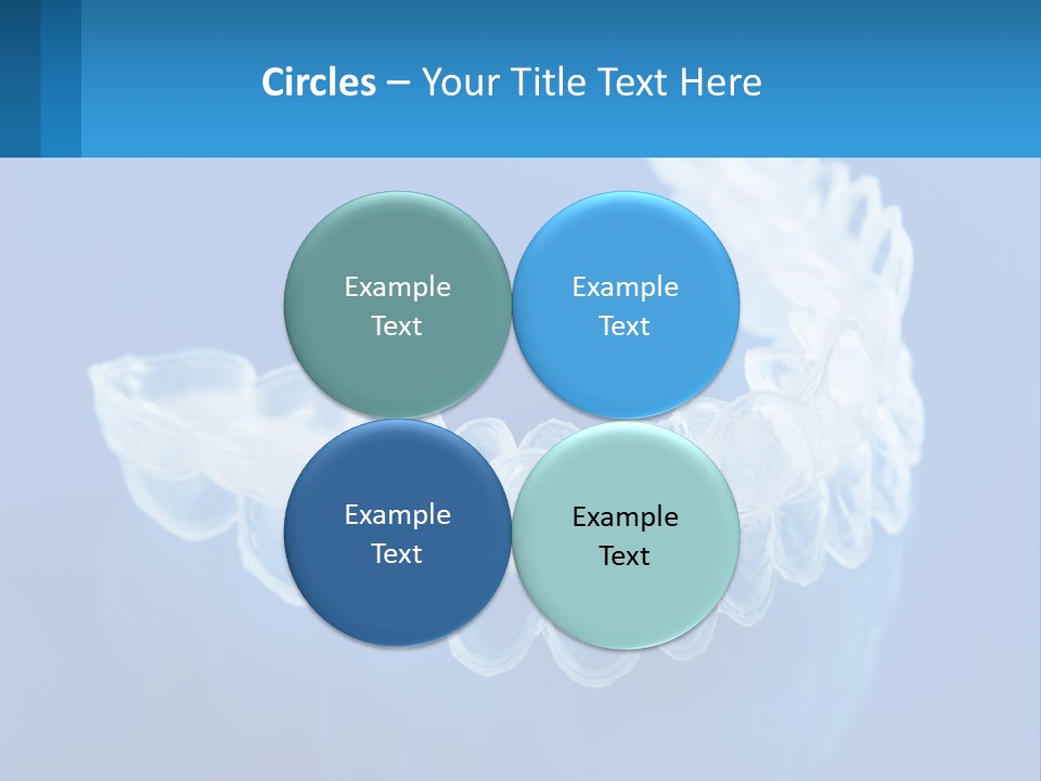 A Clear Plastic Toothbrush Holder On A Blue Background PowerPoint Template