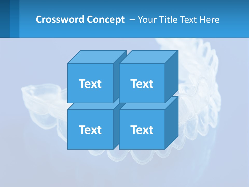 A Clear Plastic Toothbrush Holder On A Blue Background PowerPoint Template