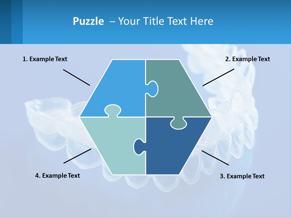 A Clear Plastic Toothbrush Holder On A Blue Background PowerPoint Template