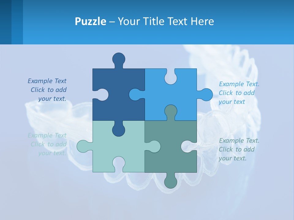 A Clear Plastic Toothbrush Holder On A Blue Background PowerPoint Template