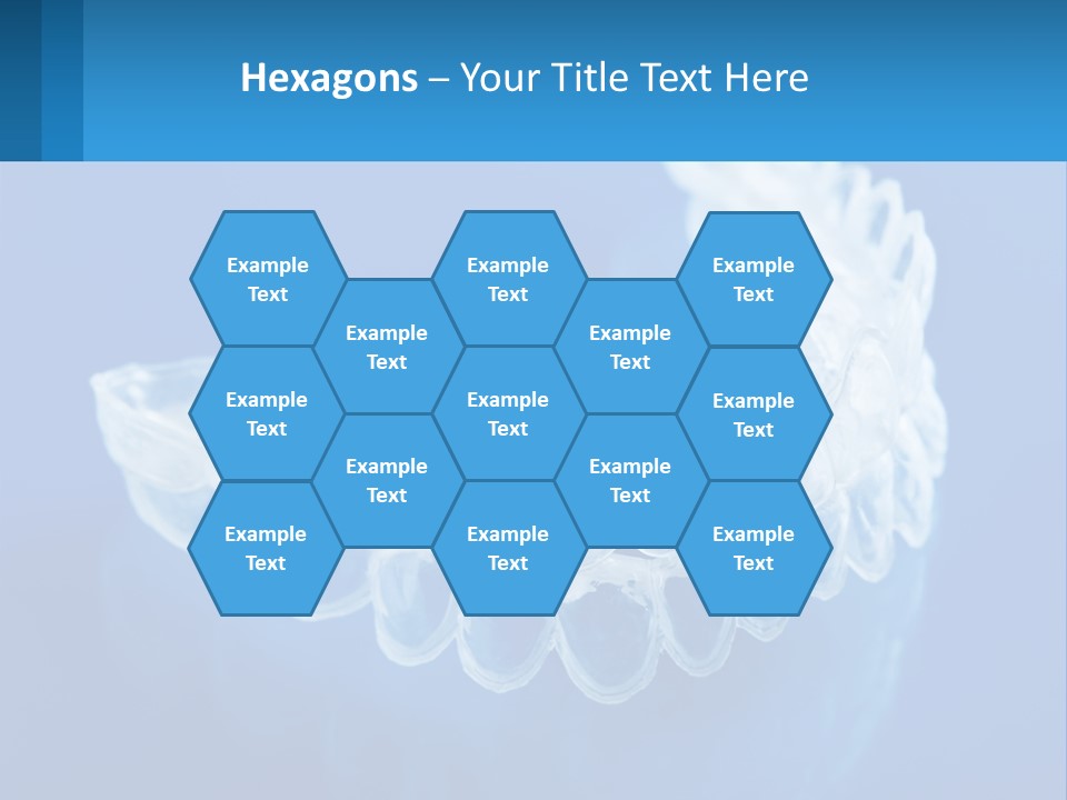 A Clear Plastic Toothbrush Holder On A Blue Background PowerPoint Template