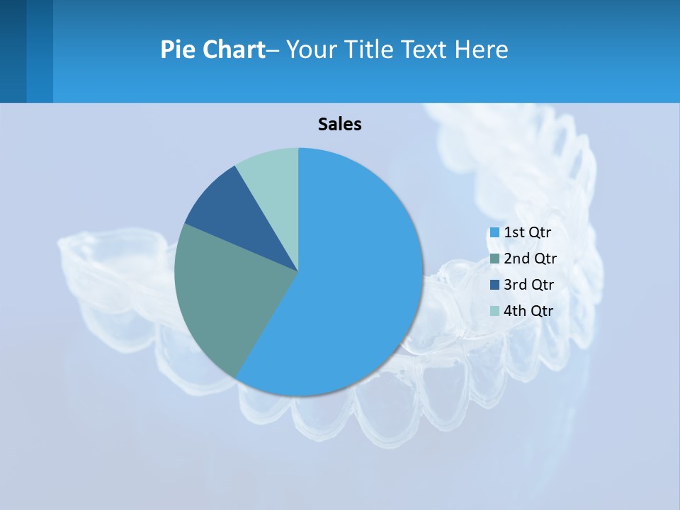 A Clear Plastic Toothbrush Holder On A Blue Background PowerPoint Template