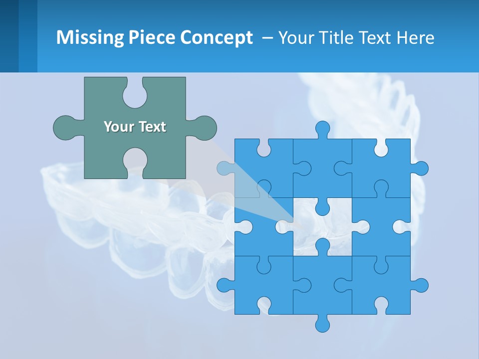 A Clear Plastic Toothbrush Holder On A Blue Background PowerPoint Template