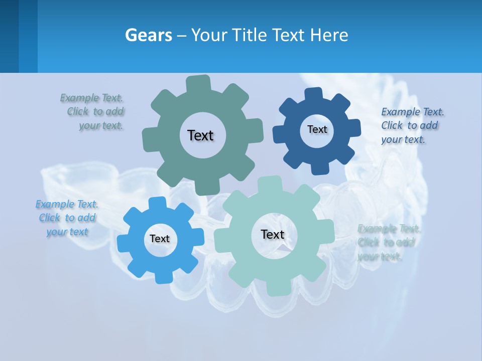 A Clear Plastic Toothbrush Holder On A Blue Background PowerPoint Template