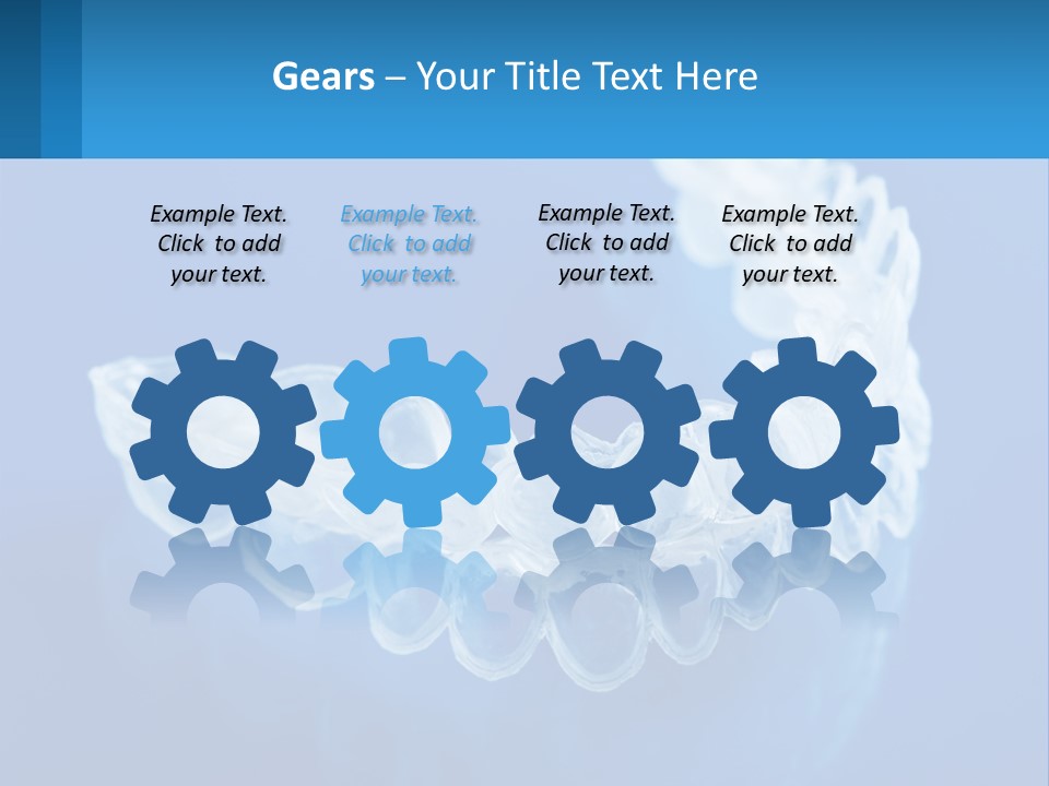 A Clear Plastic Toothbrush Holder On A Blue Background PowerPoint Template