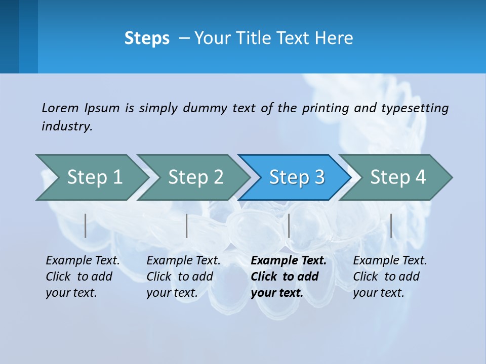 A Clear Plastic Toothbrush Holder On A Blue Background PowerPoint Template