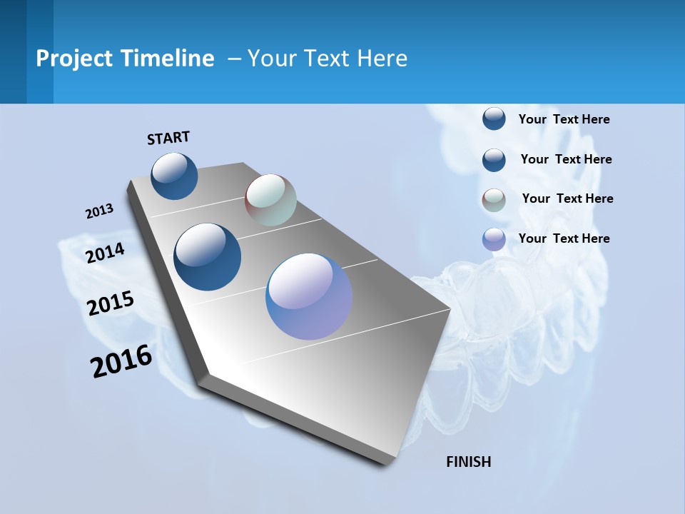 A Clear Plastic Toothbrush Holder On A Blue Background PowerPoint Template