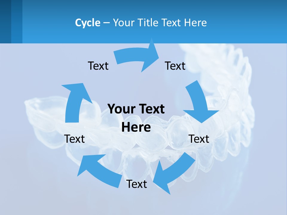 A Clear Plastic Toothbrush Holder On A Blue Background PowerPoint Template