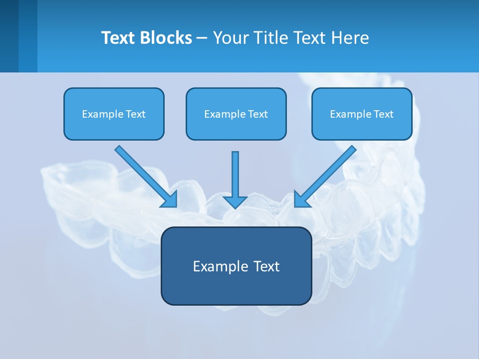 A Clear Plastic Toothbrush Holder On A Blue Background PowerPoint Template