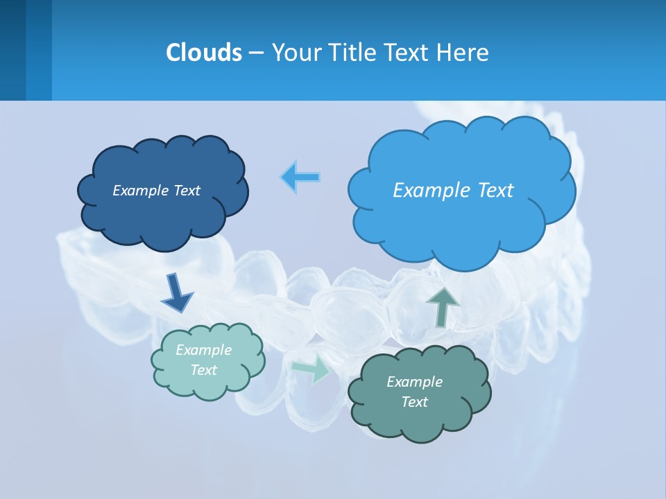 A Clear Plastic Toothbrush Holder On A Blue Background PowerPoint Template
