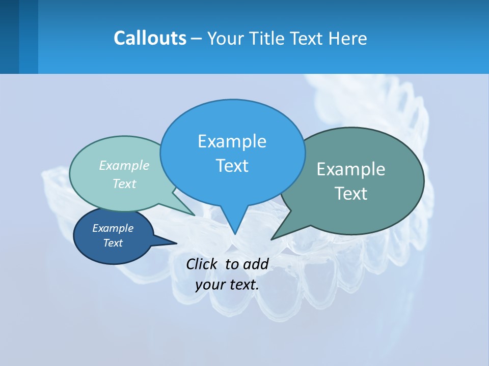 A Clear Plastic Toothbrush Holder On A Blue Background PowerPoint Template