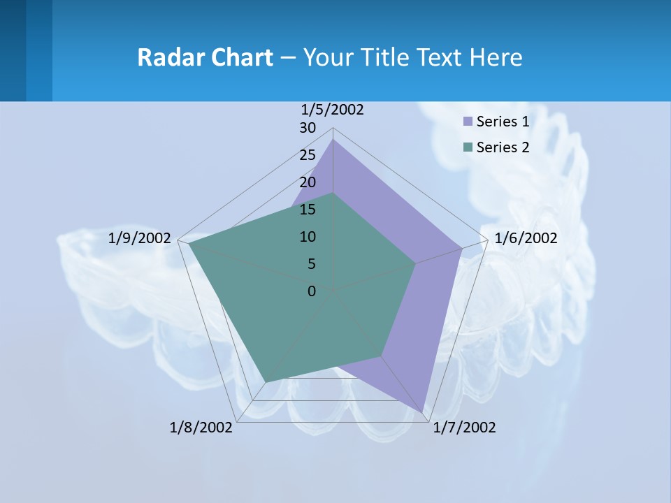 A Clear Plastic Toothbrush Holder On A Blue Background PowerPoint Template