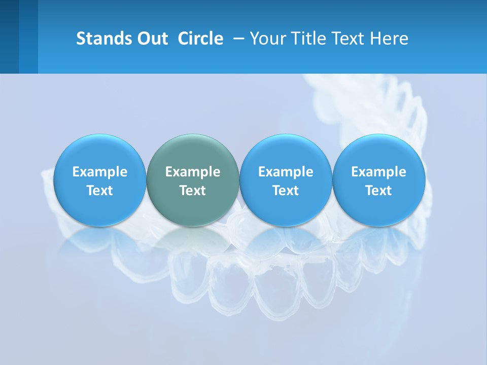 A Clear Plastic Toothbrush Holder On A Blue Background PowerPoint Template