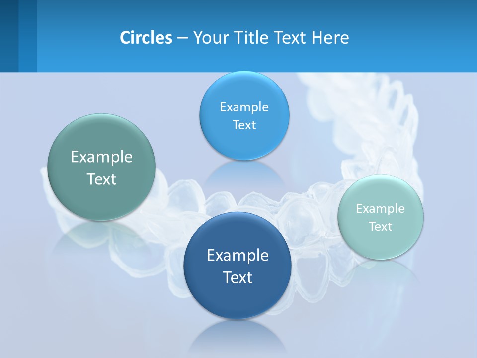 A Clear Plastic Toothbrush Holder On A Blue Background PowerPoint Template