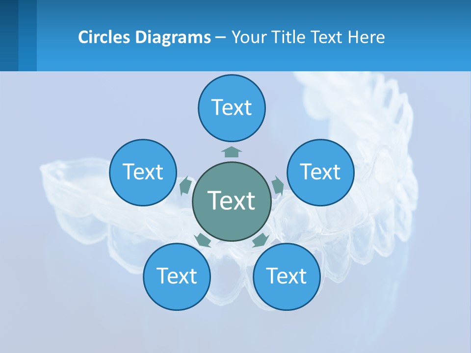 A Clear Plastic Toothbrush Holder On A Blue Background PowerPoint Template