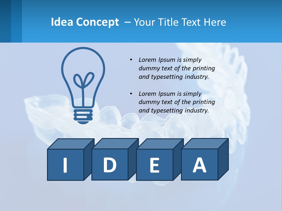 A Clear Plastic Toothbrush Holder On A Blue Background PowerPoint Template