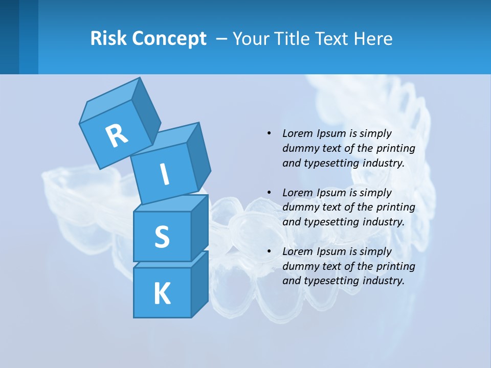 A Clear Plastic Toothbrush Holder On A Blue Background PowerPoint Template