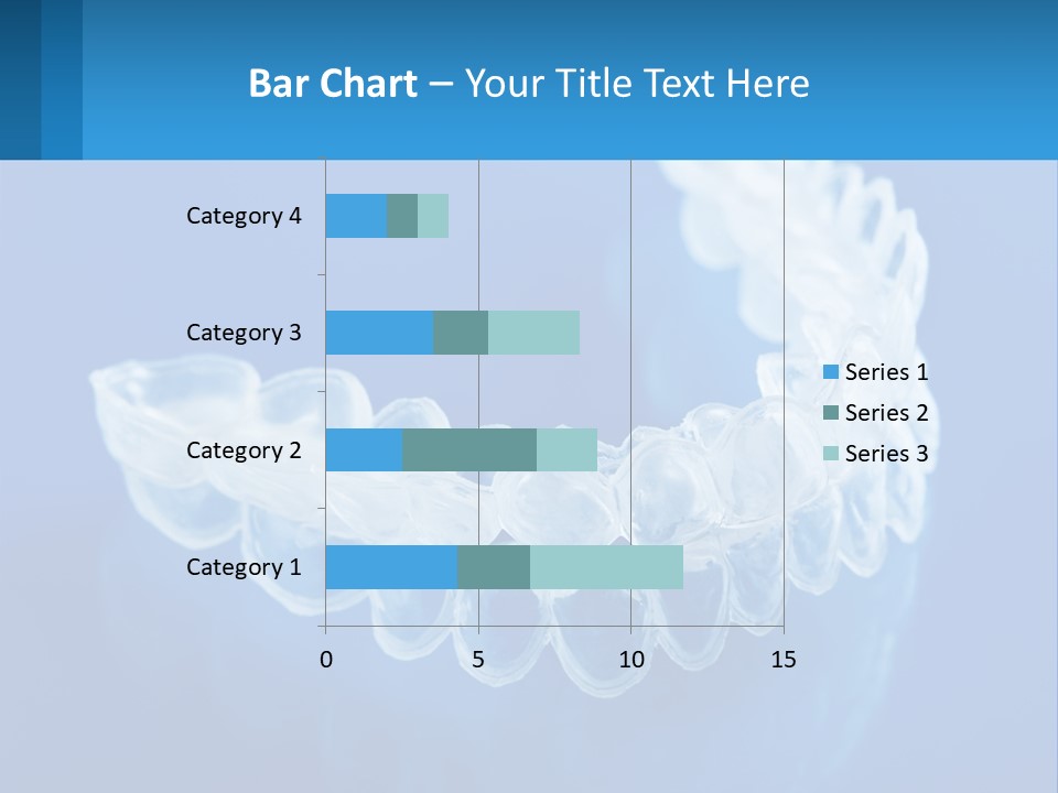 A Clear Plastic Toothbrush Holder On A Blue Background PowerPoint Template